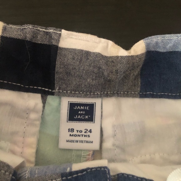 Janie and jack boy plaid shorts sz 12-24 months - Picture 2 of 3